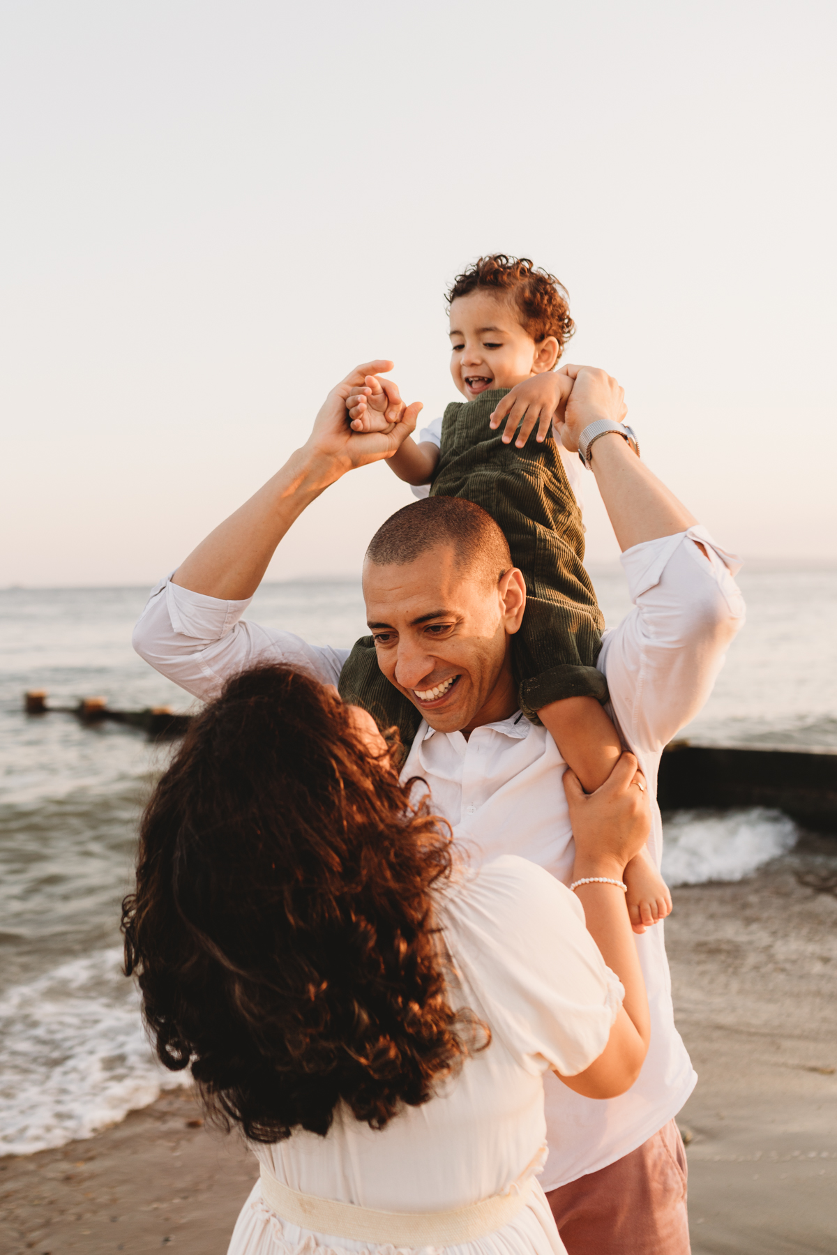 Joyful Moments of Connection on Dorset beach