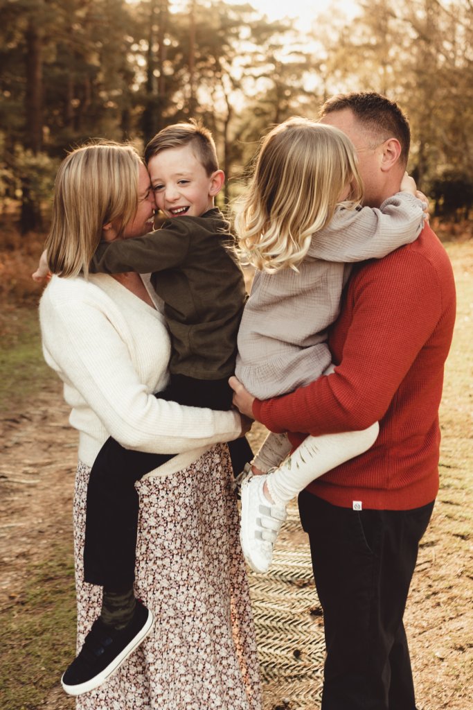 Candid moments of love and joy in a New Forest family photography session